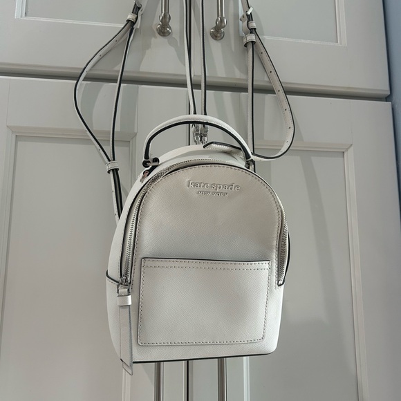 kate spade backpack mini beige white poshmark Amazon.com | new york Schuyler (Warm Beige) Flap Backpack Kate Spade Backpack
